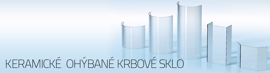 Keramické  ohýbané krbové sklo